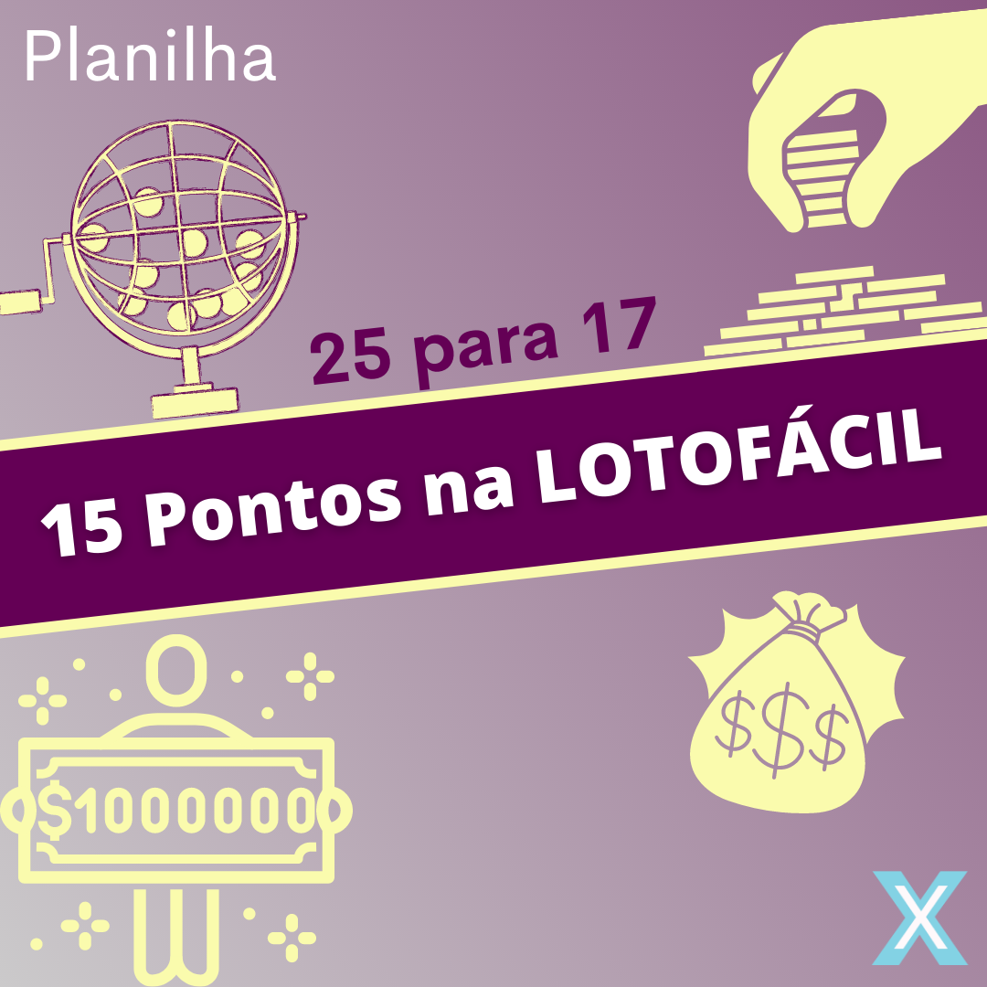 Planilha Lotofácil - Planilha Pronta para usar - Planilhas Prontas